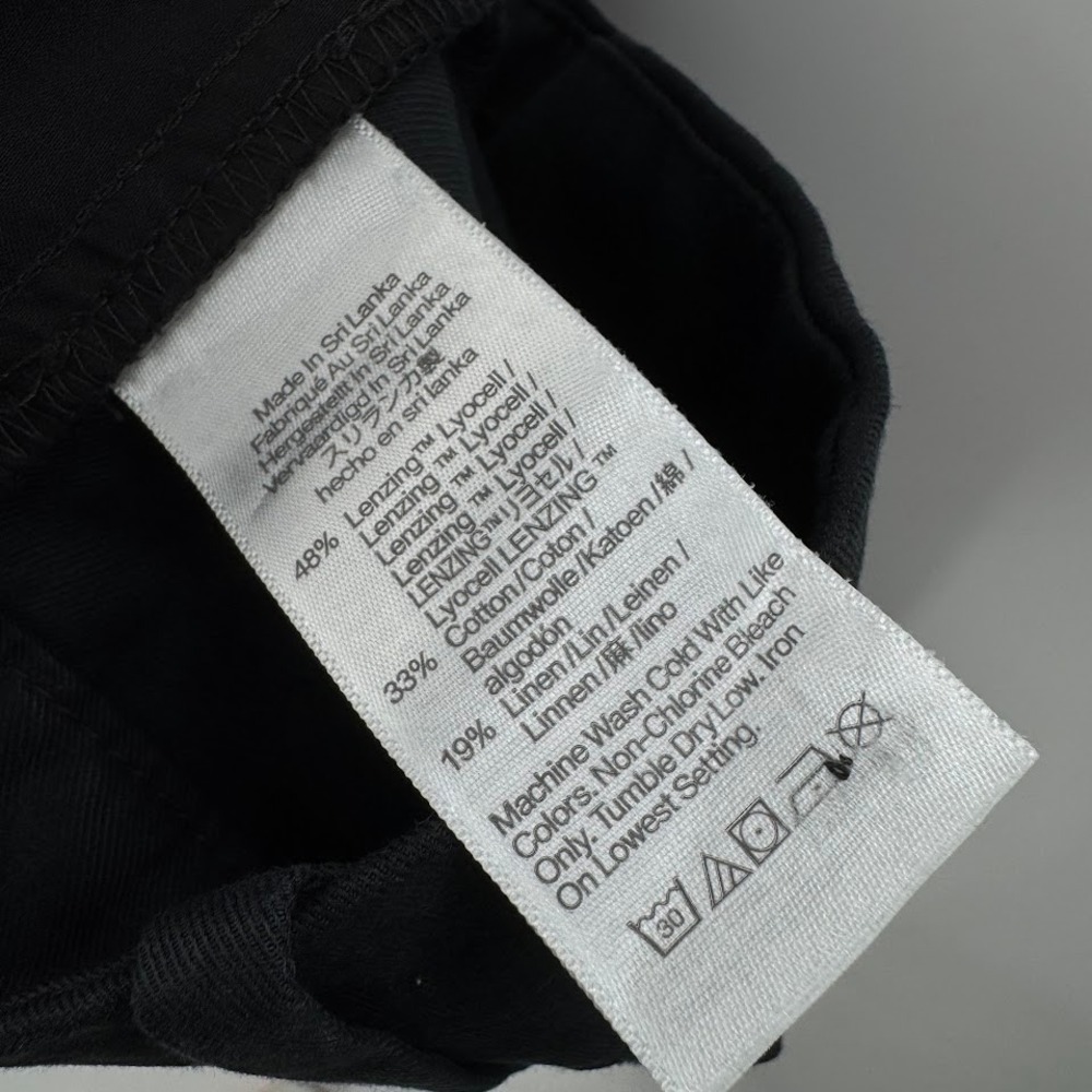 Madewell The Slouchy Straight Pant Size 12 Black Wide Leg Pleated Front Trousers - Picture 7 of 9